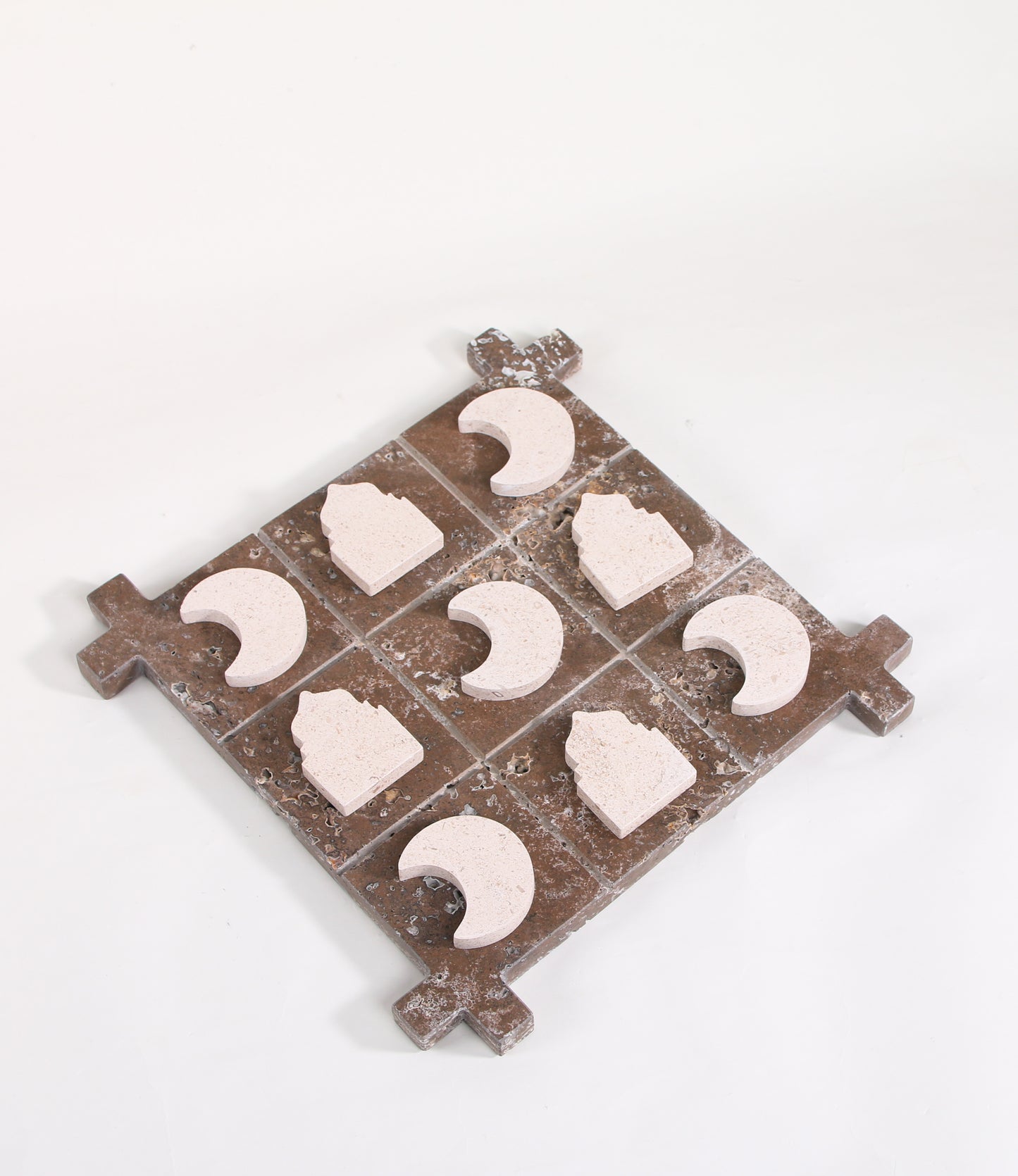 Marble Crescent Tic-Tac-Toe Board (Backordered – Ships End of June)