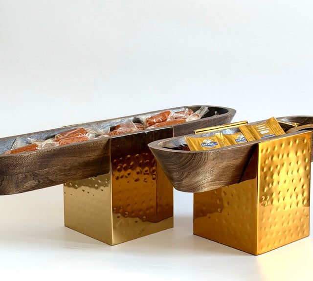 Golden Root Elevated Serving Bowls